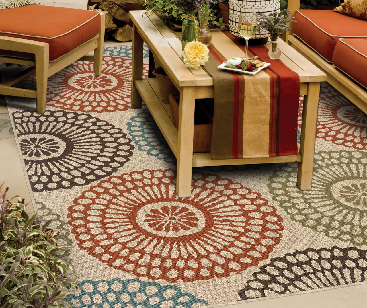 Somerville Beige Outdoor Area Rug, (7'10" X 10'10") - Image 7