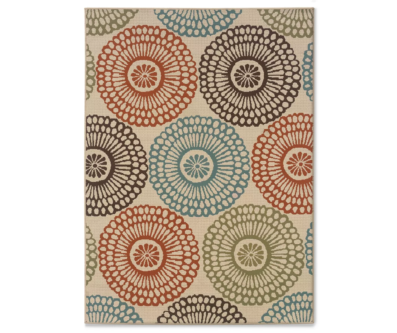 Somerville Beige Outdoor Area Rug, (7'10" X 10'10")