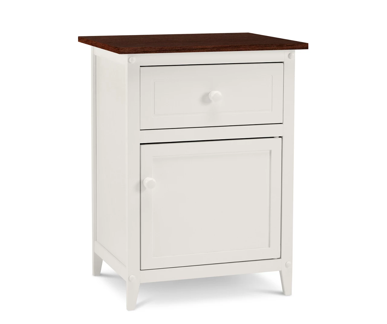 Walnut & White Nightstand