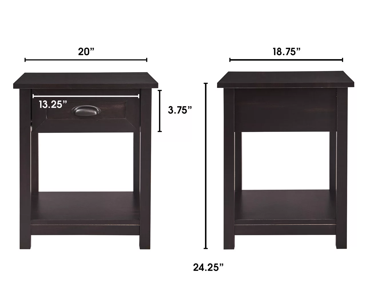 Baily Black Nightstand - Image 7