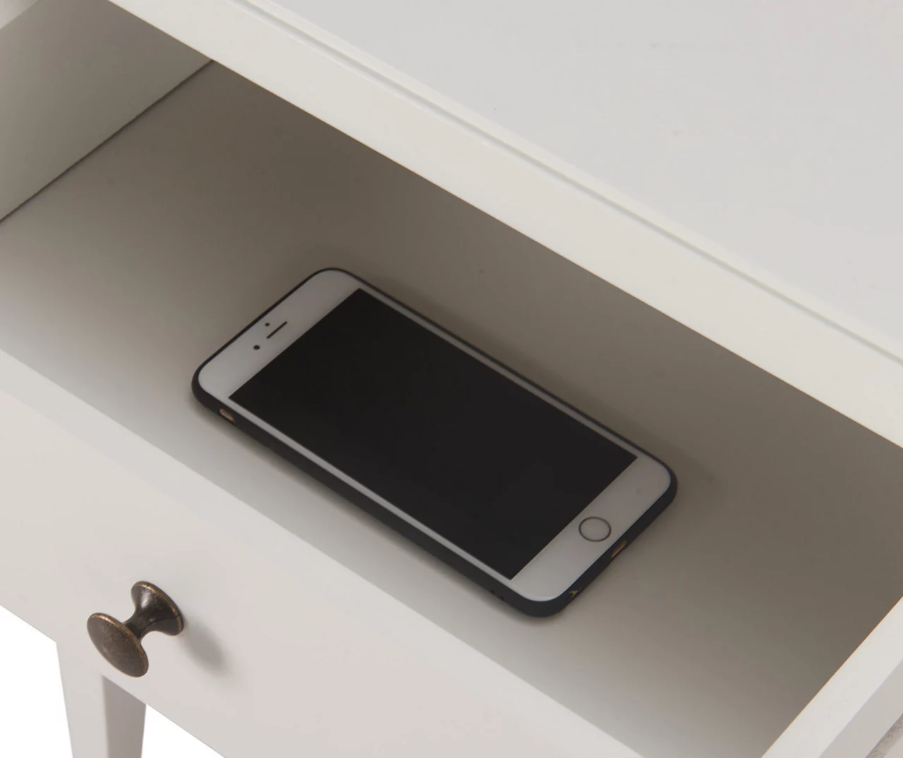 White Finley Wood 3-Drawer Nightstand - Image 11