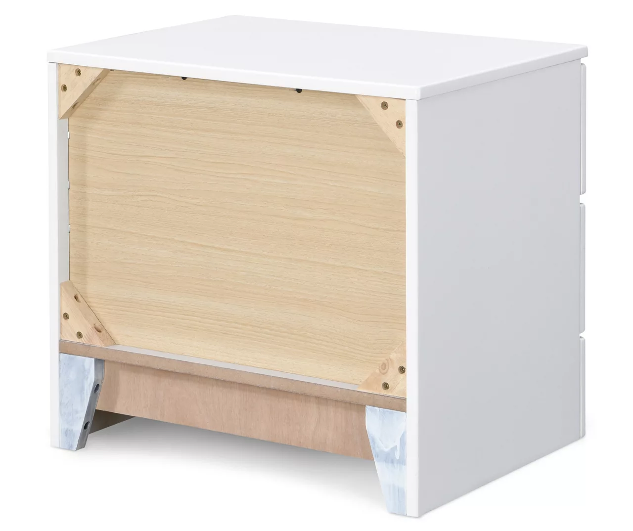 White Hudson 2-Drawer Wood Nightstand - Image 14