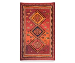 My Magic Carpet Phoenix Kilim Garnet Washable Area Rug, (3' X 5')