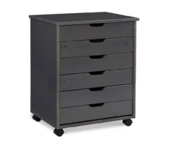 Craft Mate Wide Gray 6-Drawer Rolling Storage Cart
