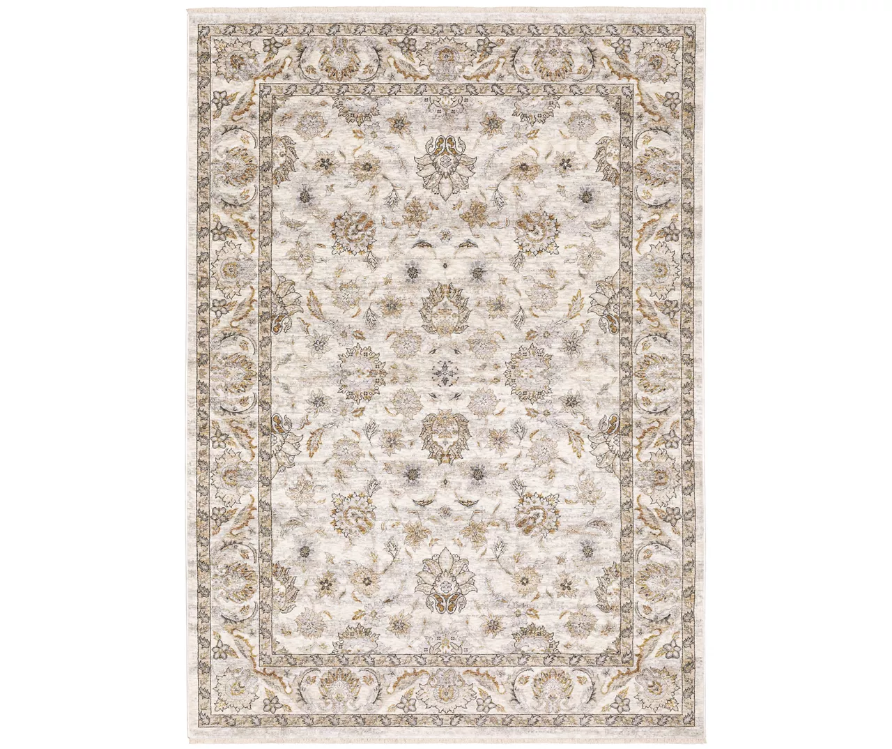 Mahadeva Ivory Traditional Area Rug - Image 4