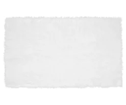 My Magic Carpet White Washable Shag Area Rug