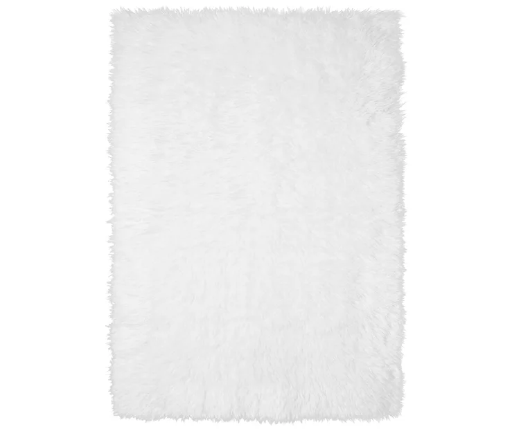My Magic Carpet White Washable Shag Area Rug - Image 2