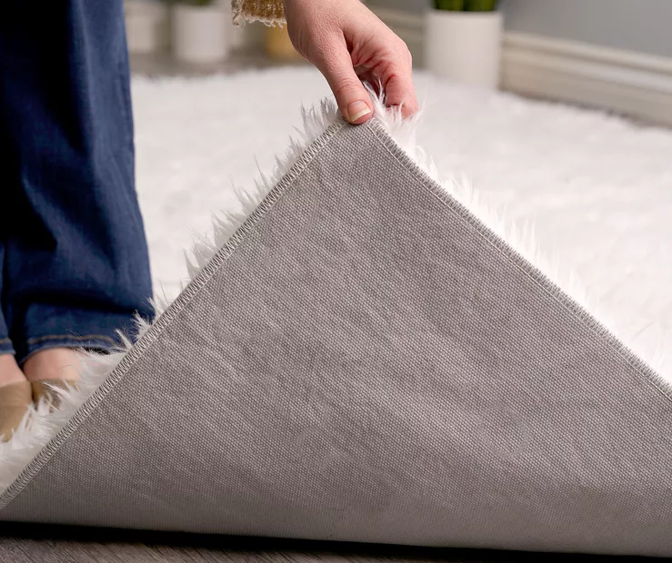 My Magic Carpet White Washable Shag Area Rug - Image 14