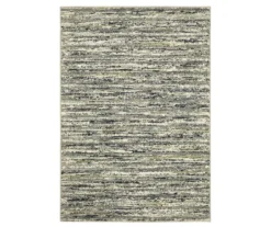 Senequa Blue & Green Abstract Streak Area Rug, (3.1' X 5.5')