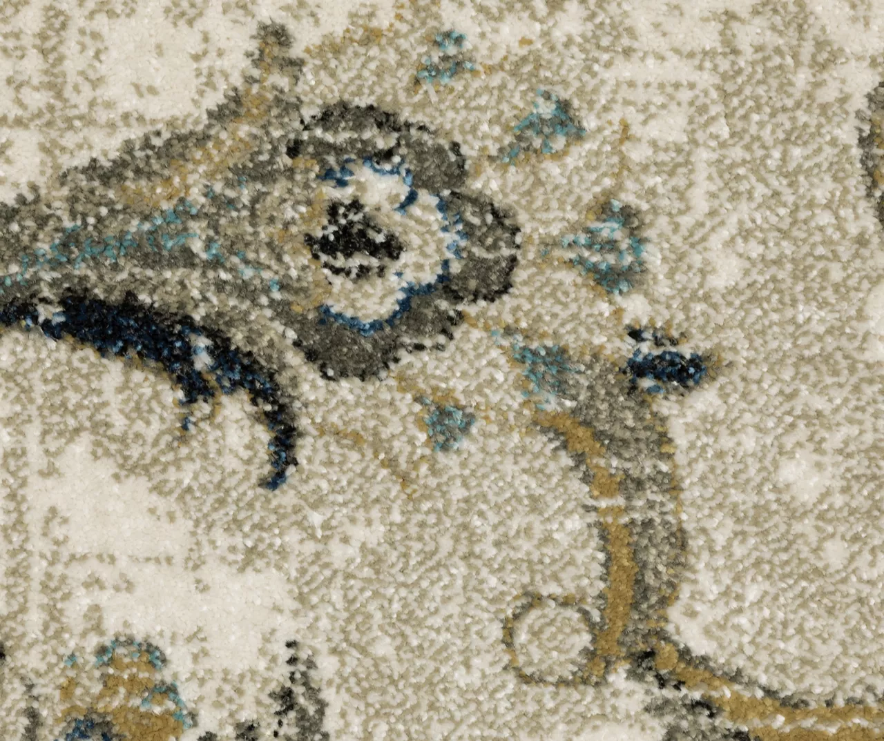 Velimire Beige & Gold Floral Area Rug - Image 18