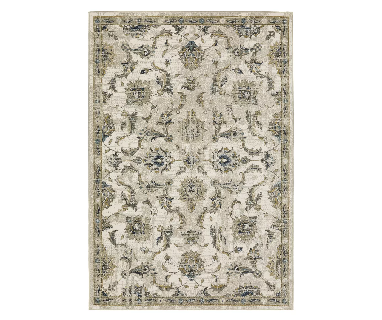 Velimire Beige & Gold Floral Area Rug - Image 4