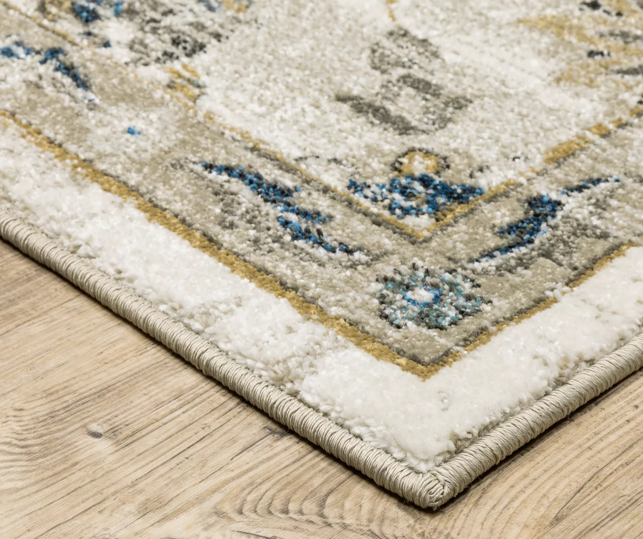 Velimire Beige & Gold Floral Area Rug - Image 14