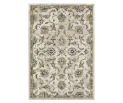 Velimire Beige & Gold Floral Area Rug