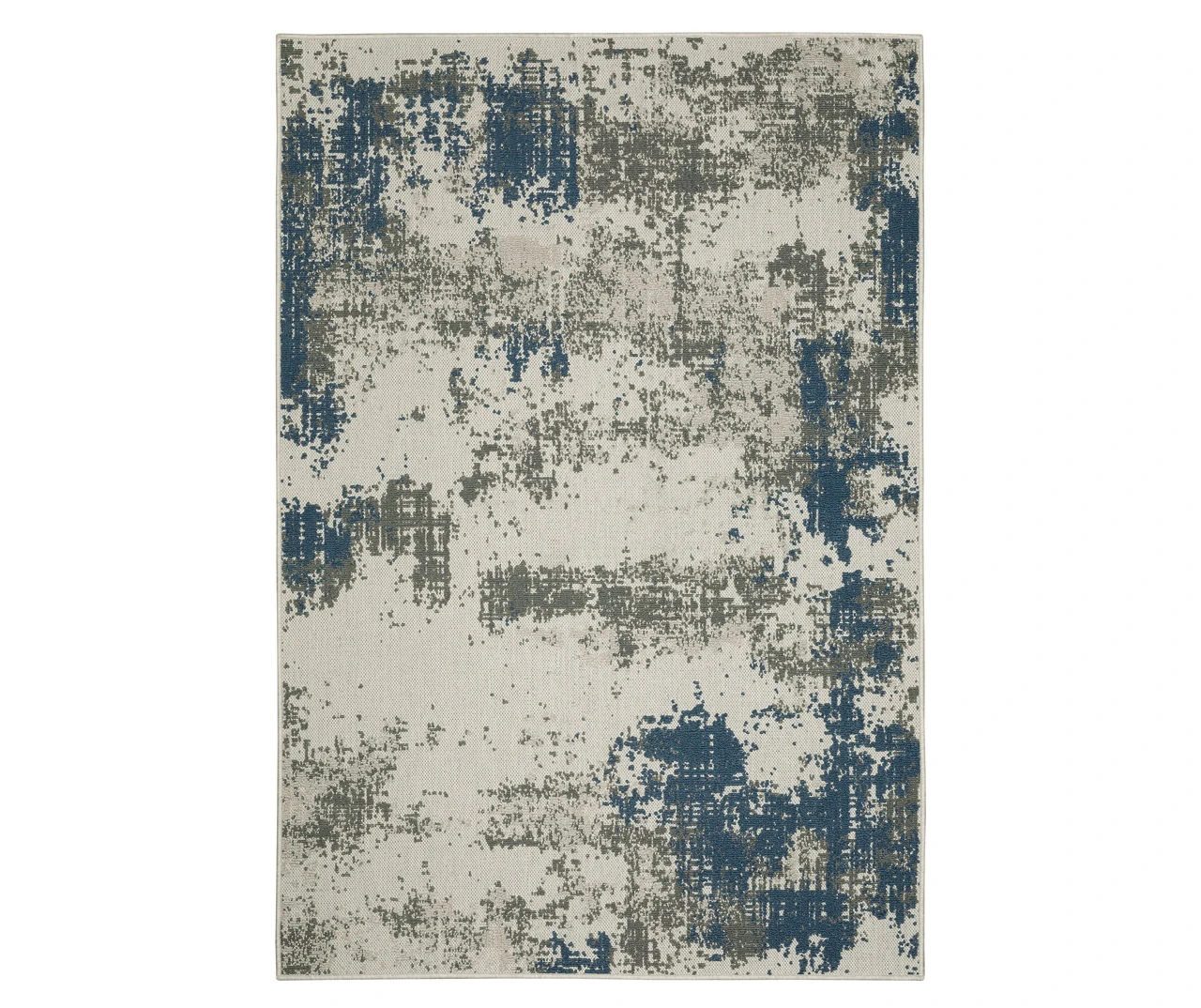 Torben Beige & Blue Abstract Outdoor Area Rug, - Image 5