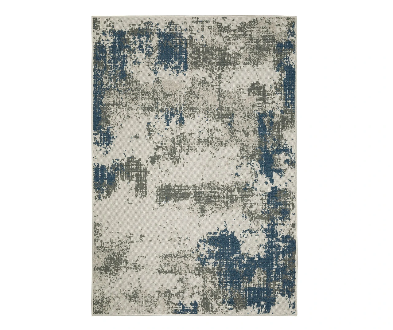 Torben Beige & Blue Abstract Outdoor Area Rug, - Image 4