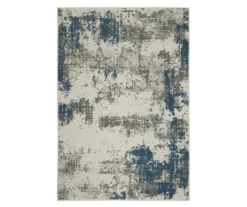Torben Beige & Blue Abstract Outdoor Area Rug,