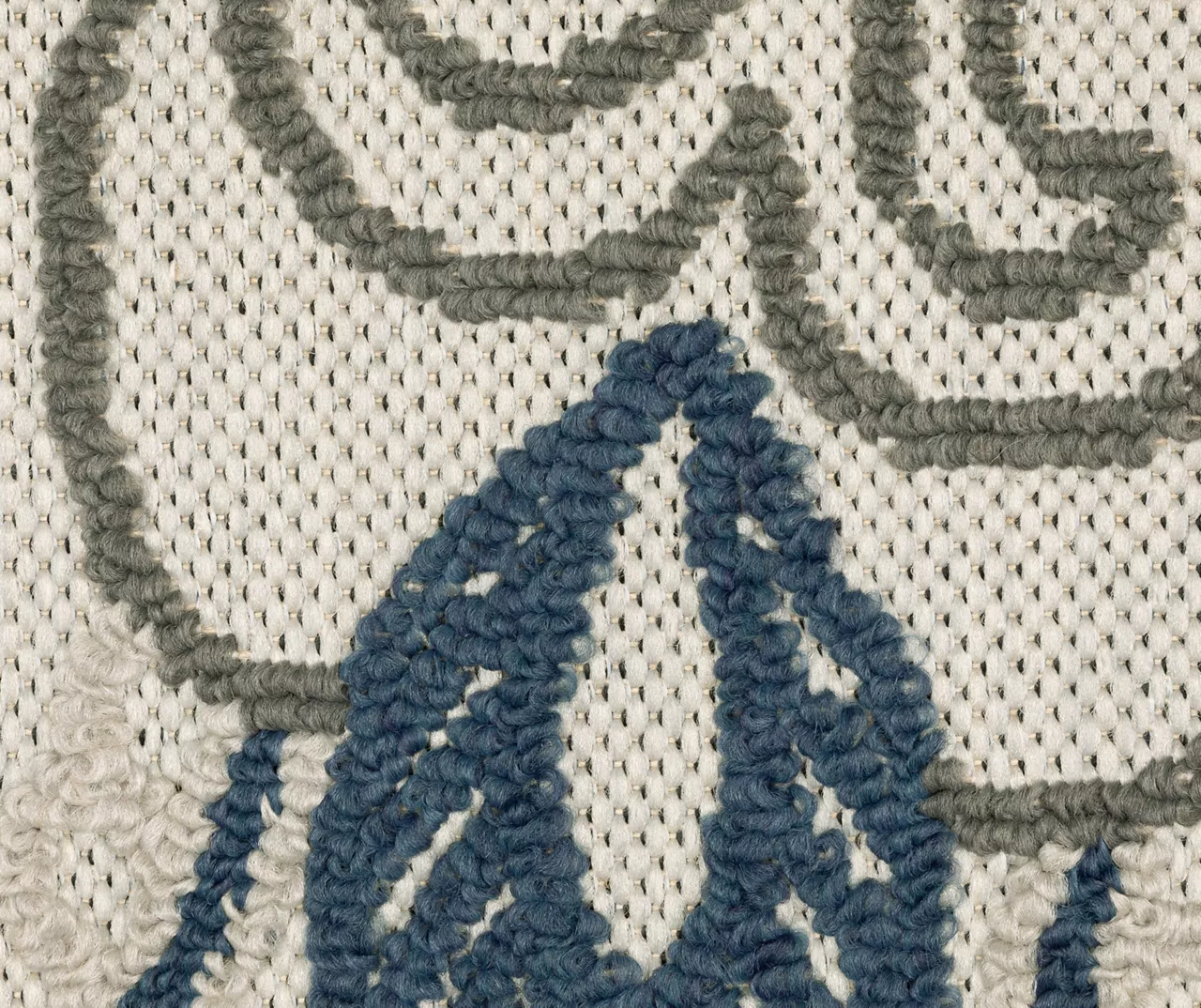 Torbert Beige & Blue Medallion Outdoor Area Rug, (5.3' X 7.3') - Image 3