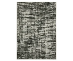 Torell Black & Gray Abstract Crosshatch Outdoor Area Rug, (3.3' X 5')