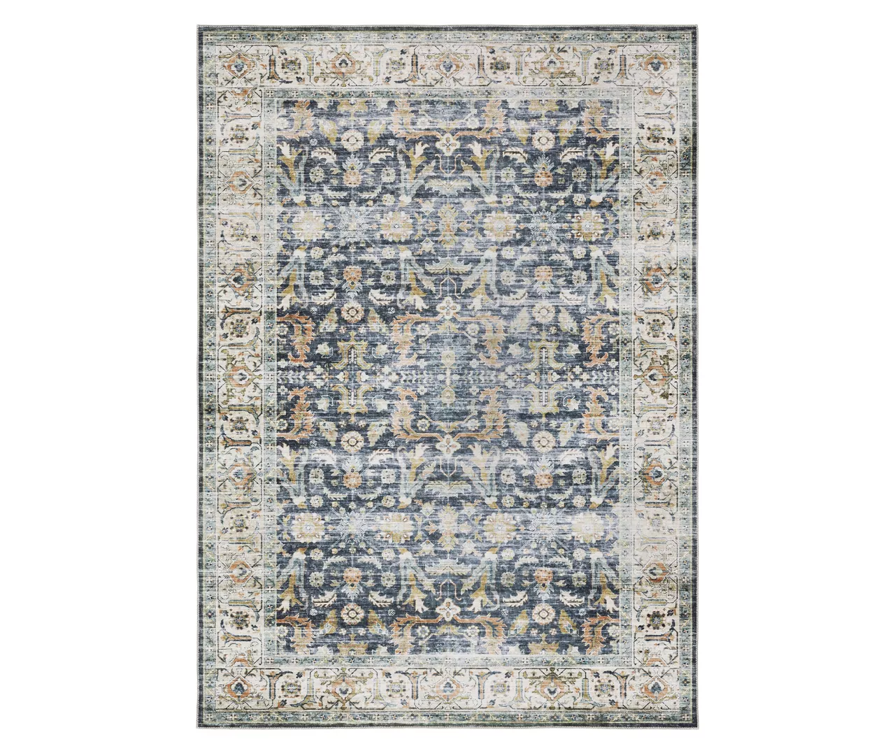 Chandler Blue & Brown Floral Area Rug - Image 4