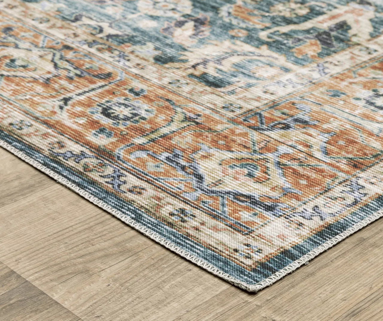 Charlotte Blue & Brown Floral Area Rug - Image 7