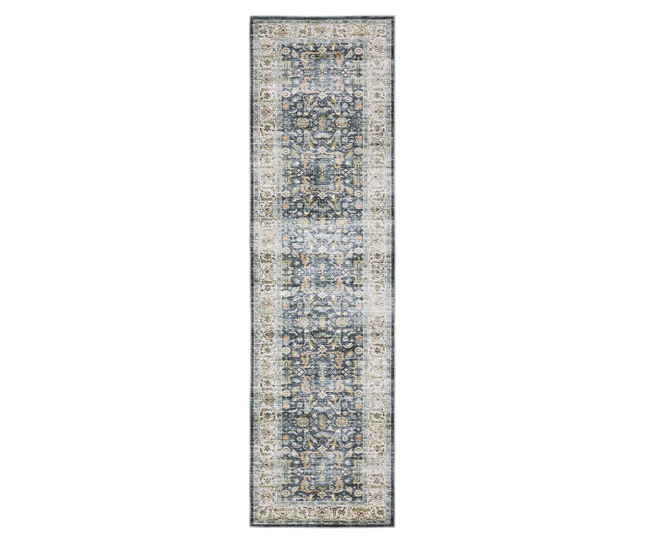 Chandler Blue & Brown Floral Area Rug - Image 2