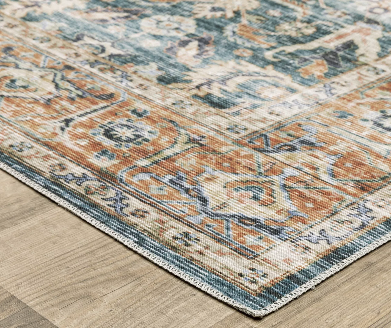 Charlotte Blue & Brown Floral Area Rug - Image 11