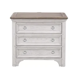 Glendale Estates 3-Drawer Nightstand With USB Charging
