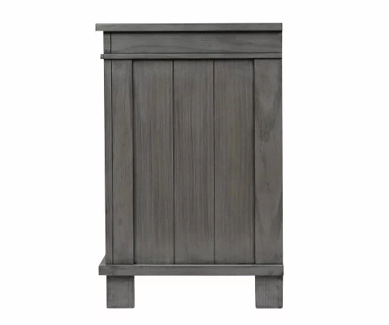 Topeka Warm Gray 3-Drawer Nightstand With USB Charging - Image 3