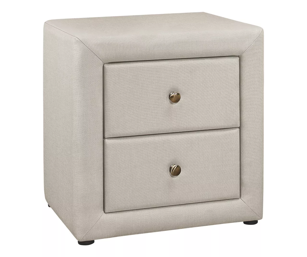 Monarch Linen Upholstered Nightstand