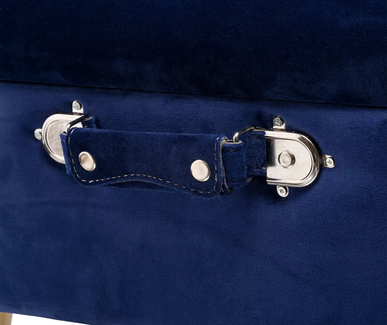 Glitzhome Velvet Suitcase Storage Stool - Image 13