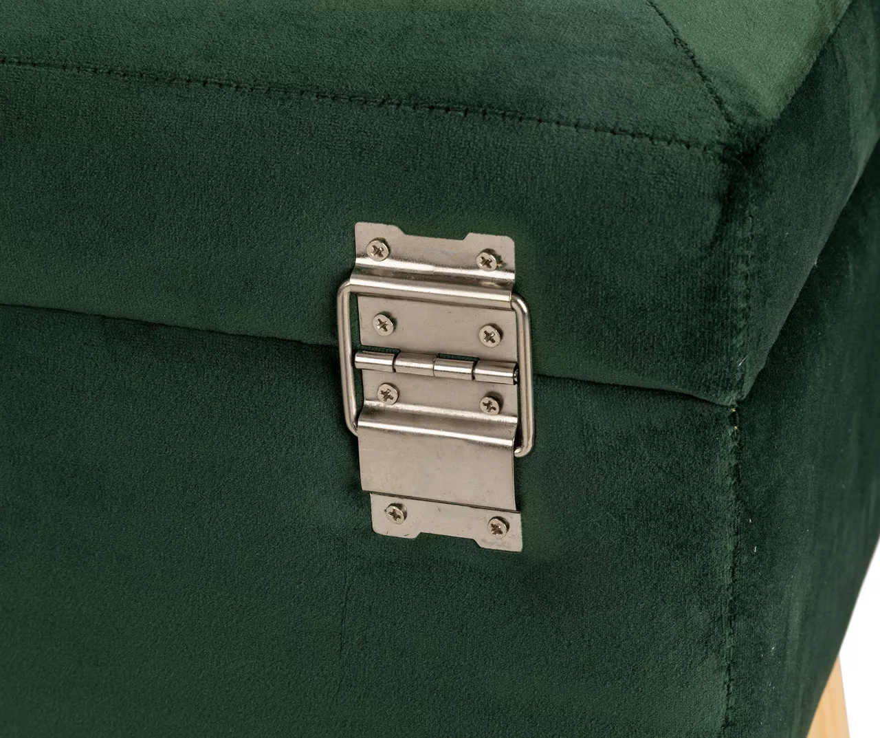 Glitzhome Velvet Suitcase Storage Stool - Image 5