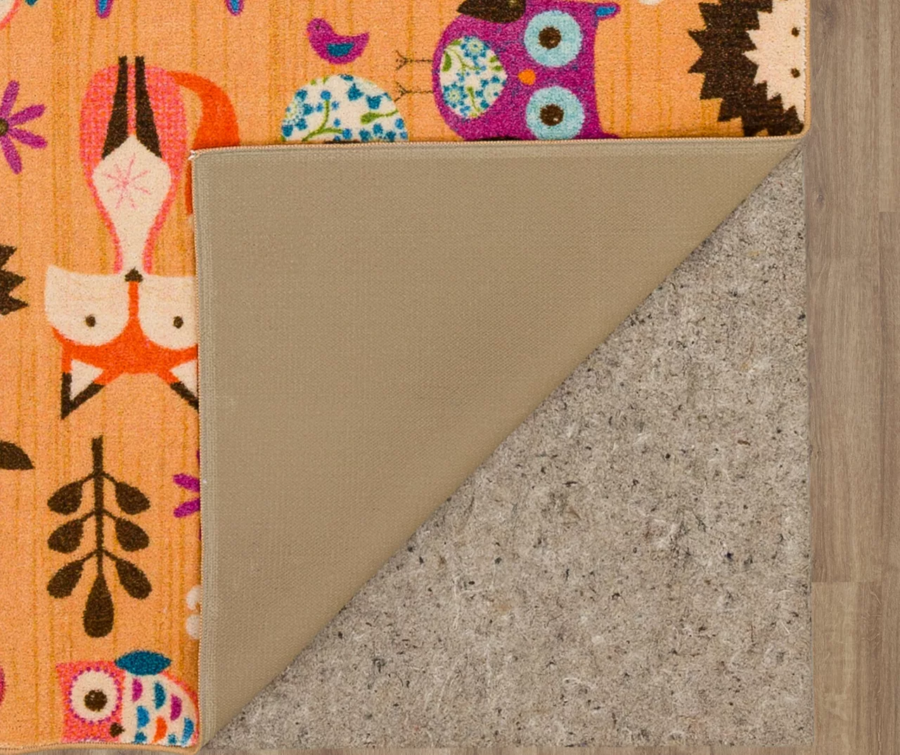 Animal Toss Orange & Multi-Color Area Rug, (5' X 8') - Image 6