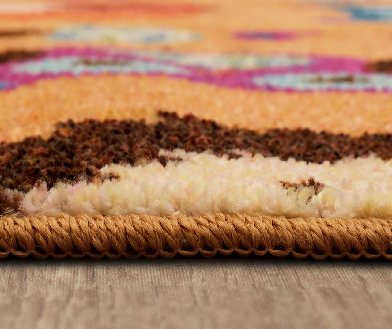 Animal Toss Orange & Multi-Color Area Rug, (5' X 8') - Image 8