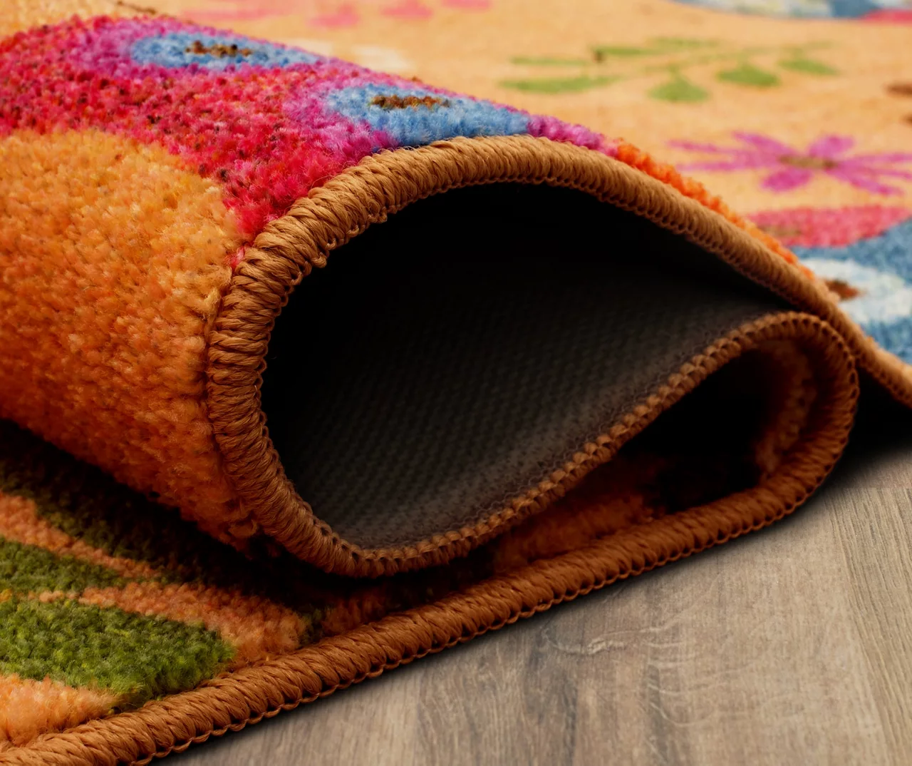 Animal Toss Orange & Multi-Color Area Rug, (5' X 8') - Image 9