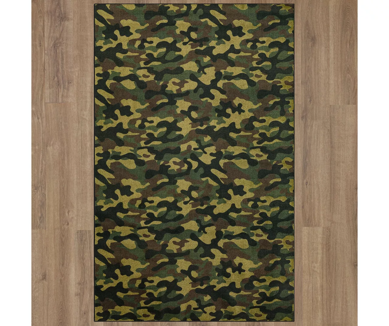 Green, Black & Brown Camouflage Area Rug, (3' 4" X 5') - Image 2