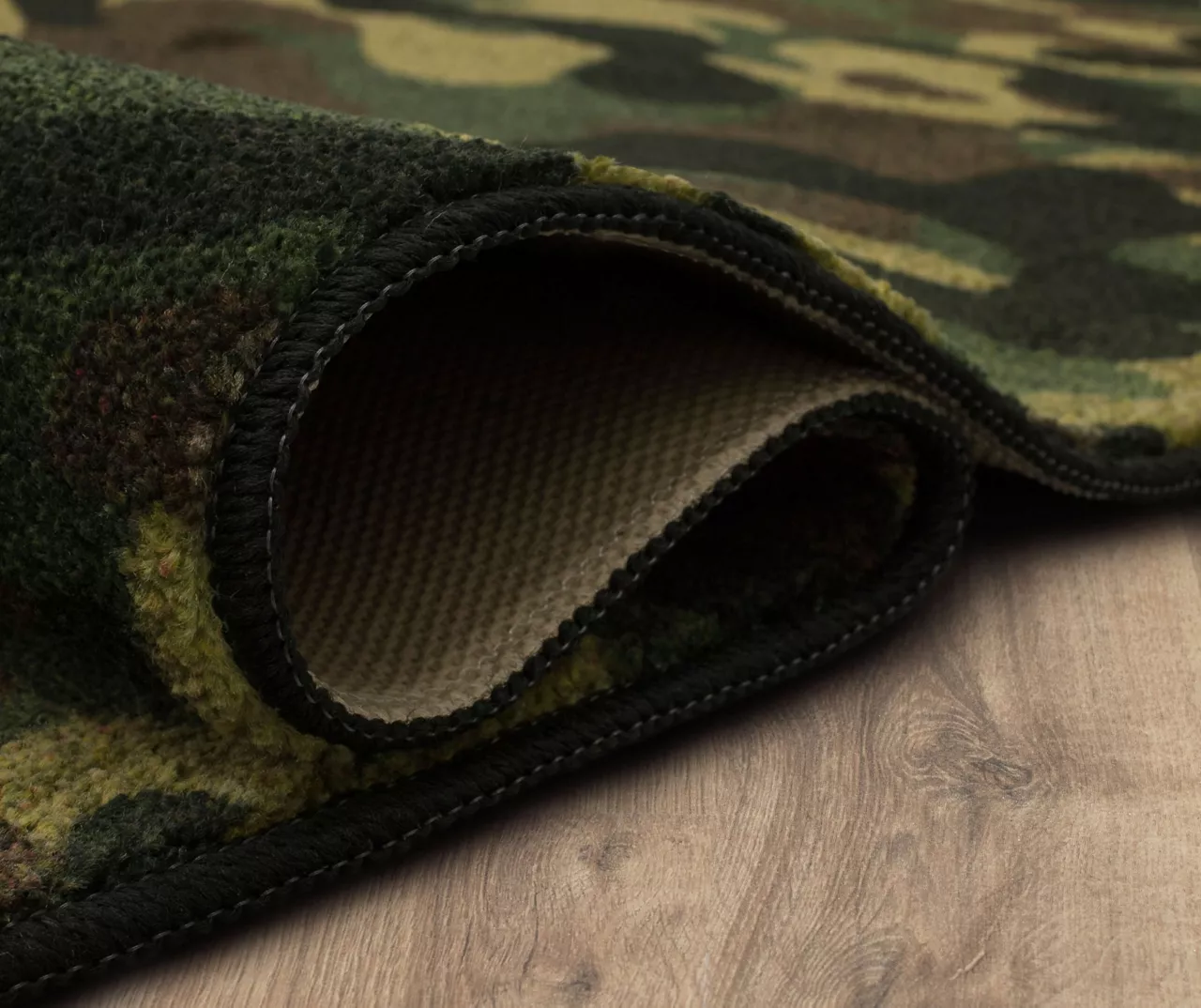 Green, Black & Brown Camouflage Area Rug, (3' 4" X 5') - Image 6