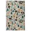 Mohawk Cream & Multi-Color Woodland Raccoon Area Rug