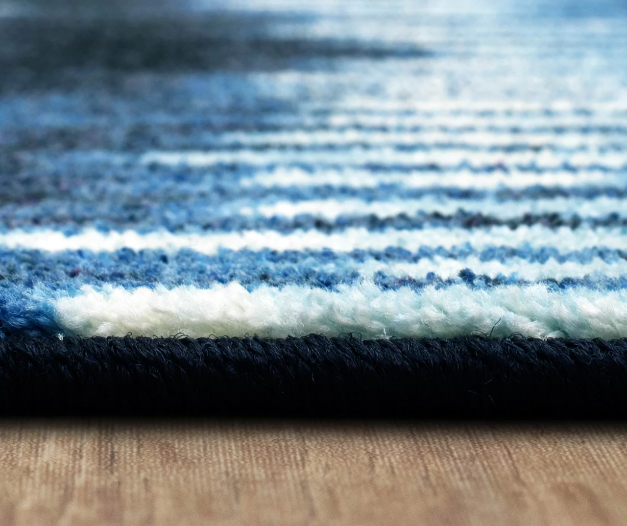 Imprint Navy & White Abstract Area Rug, (5' X 8') - Image 8