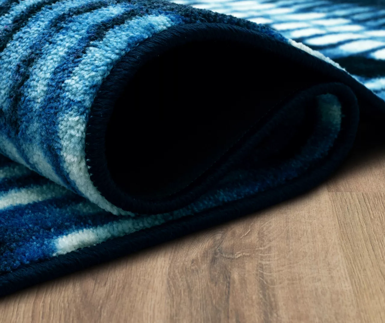 Imprint Navy & White Abstract Area Rug, (5' X 8') - Image 9