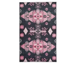 Eidenau Black & Pink Geometric Area Rug, (8' X 10')