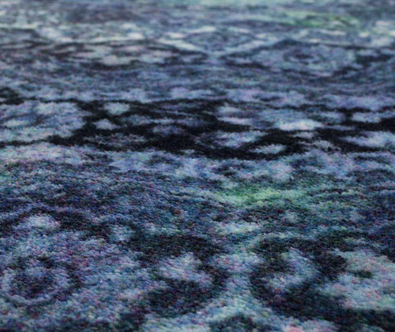 Joliet Black & Blue Mandala Area Rug, (5' X 8') - Image 5