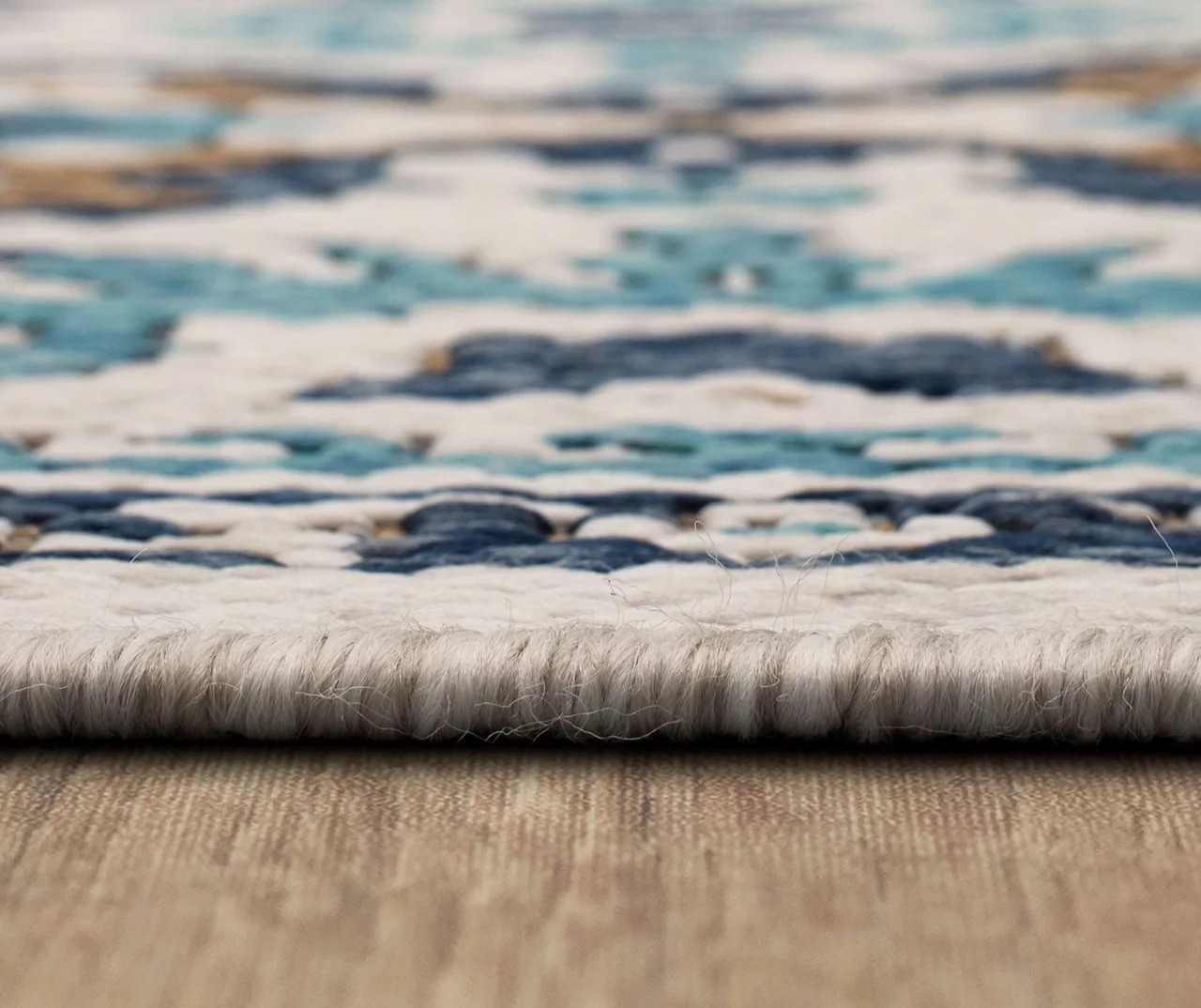 Coastal Desire Blue & Brown Ornamental Outdoor Area Rug, (8' X 10') - Image 5