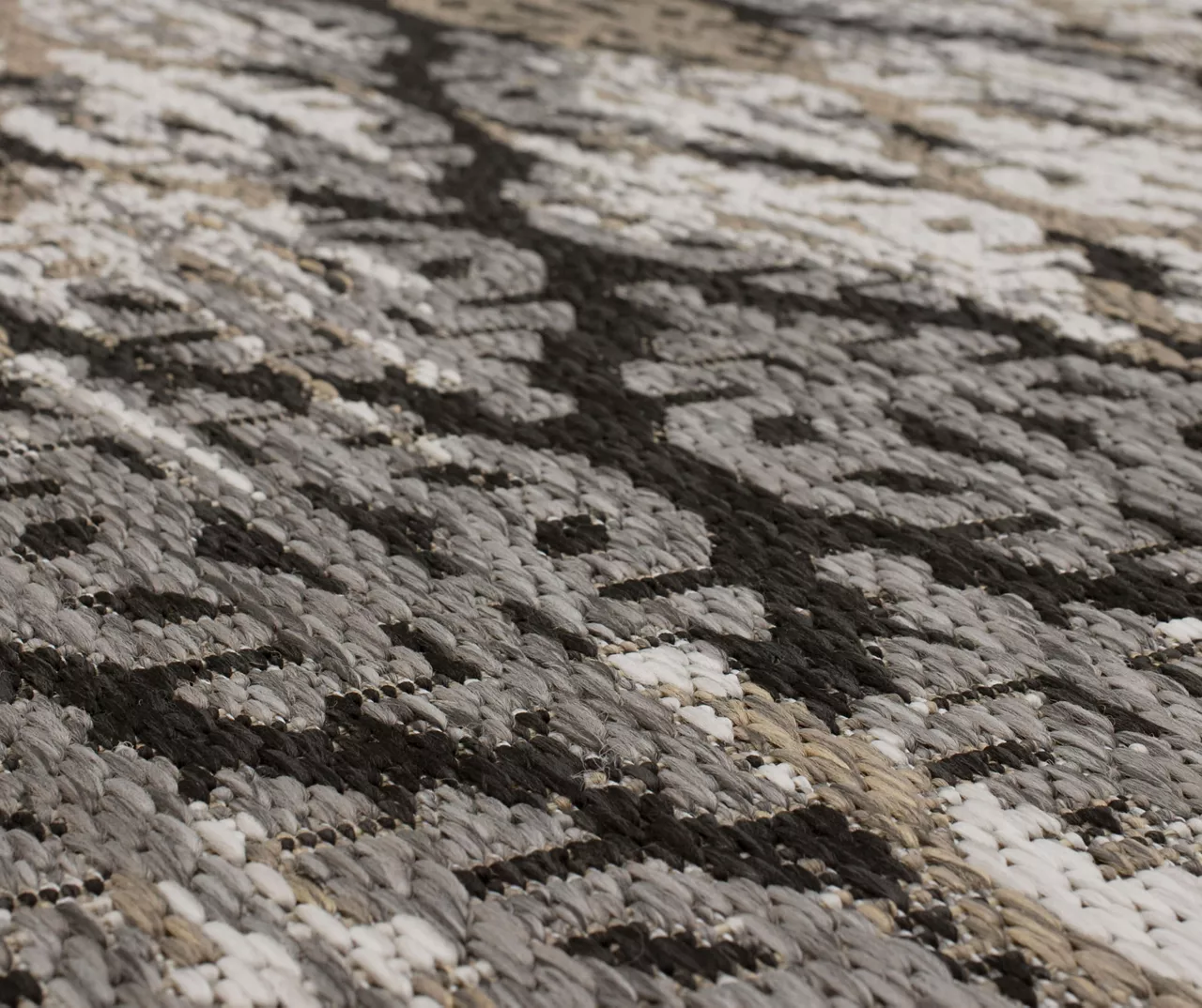 Paradise Grove Dark Gray & Tan Arabesque Outdoor Area Rug, (8' X 10') - Image 5