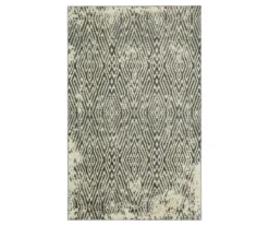 Maisie Gray & White Geometric Area Rug, (5' X 8')