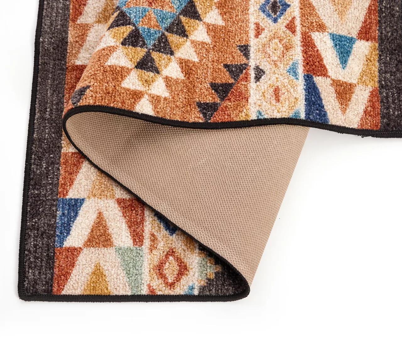 Broyhill Orange & Brown Geometric Accent Rug - Image 6