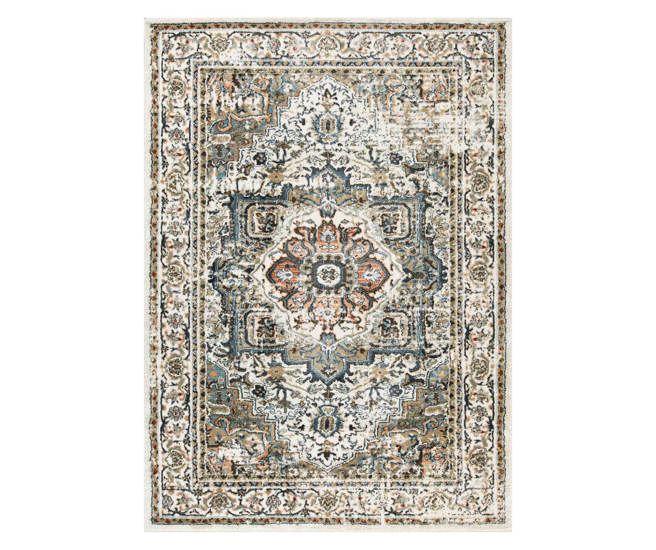Gray & Blue Medallion Area Rug & Runner Set
