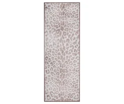 My Magic Carpet Miya Leopard Print Washable Area Rug